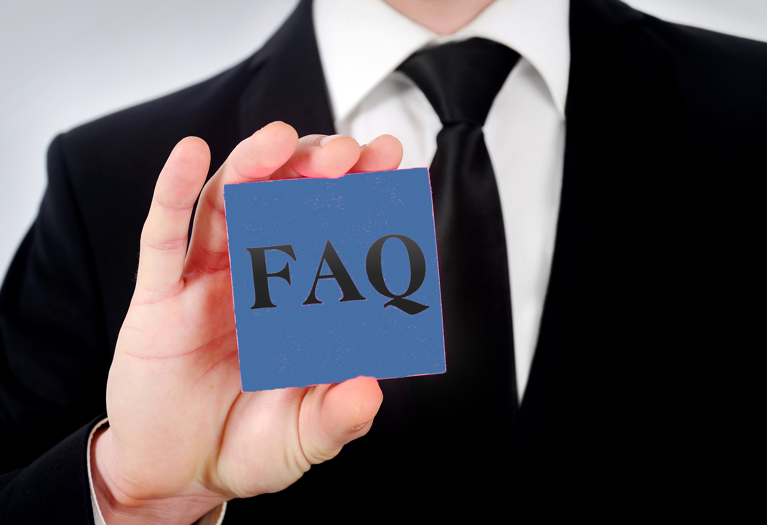 FAQ Blue Shutterstock 134609636